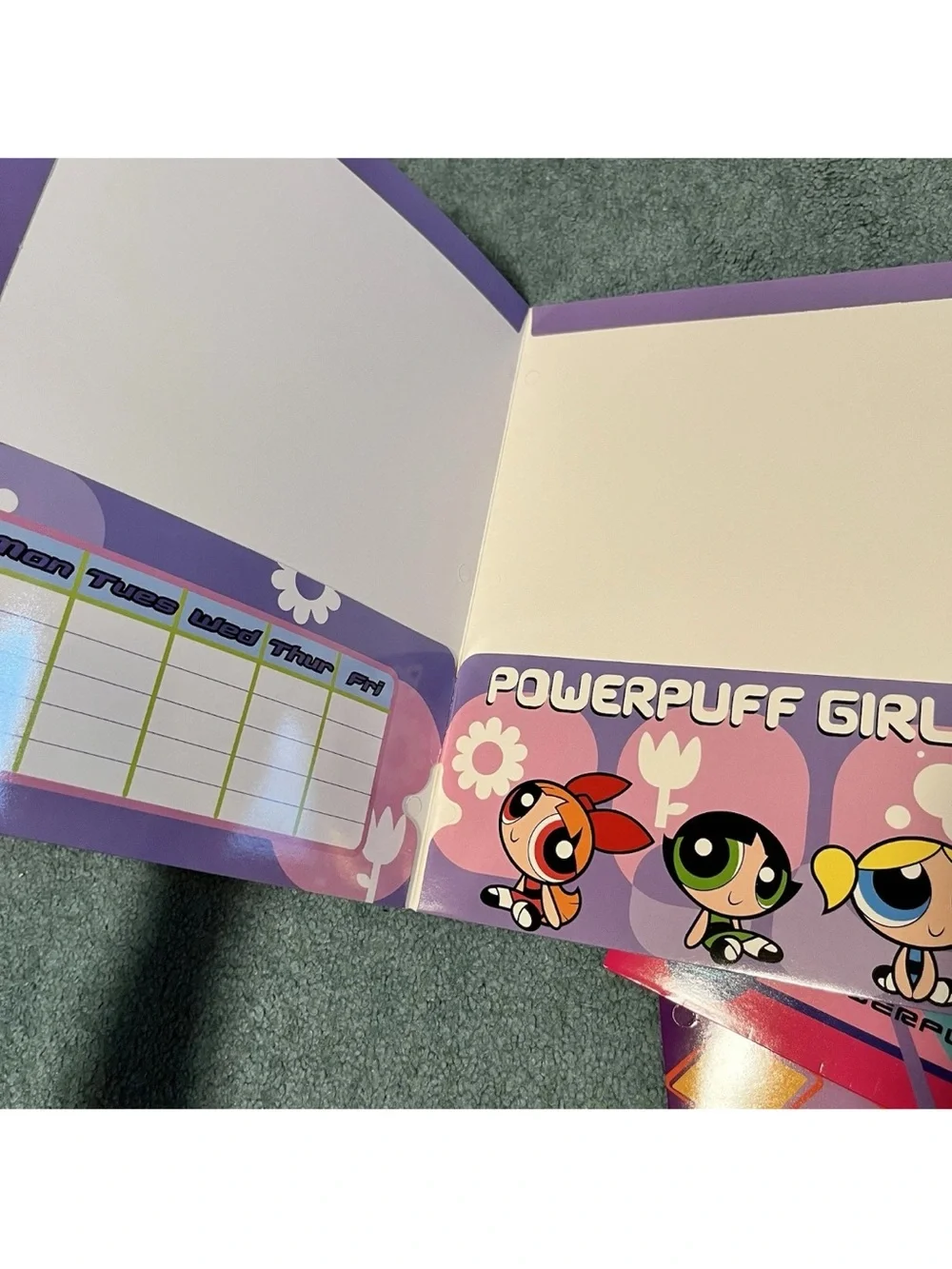 Vintage 2003 Y2K Powerpuff Girls Bundle Of 4 School Paper Folders